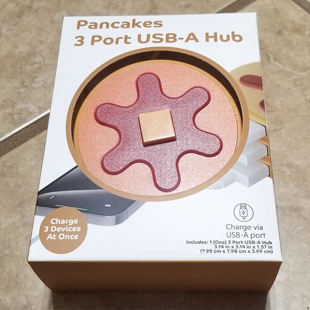 Pancakes 3-Port USB-A Hub